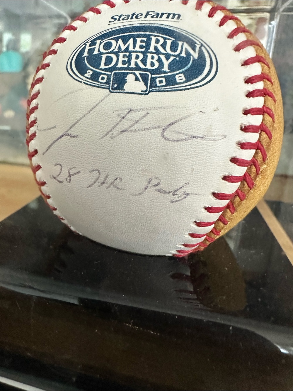 2008 Josh Hamilton Autographed HR DERBY gold ball ( one of a kind )